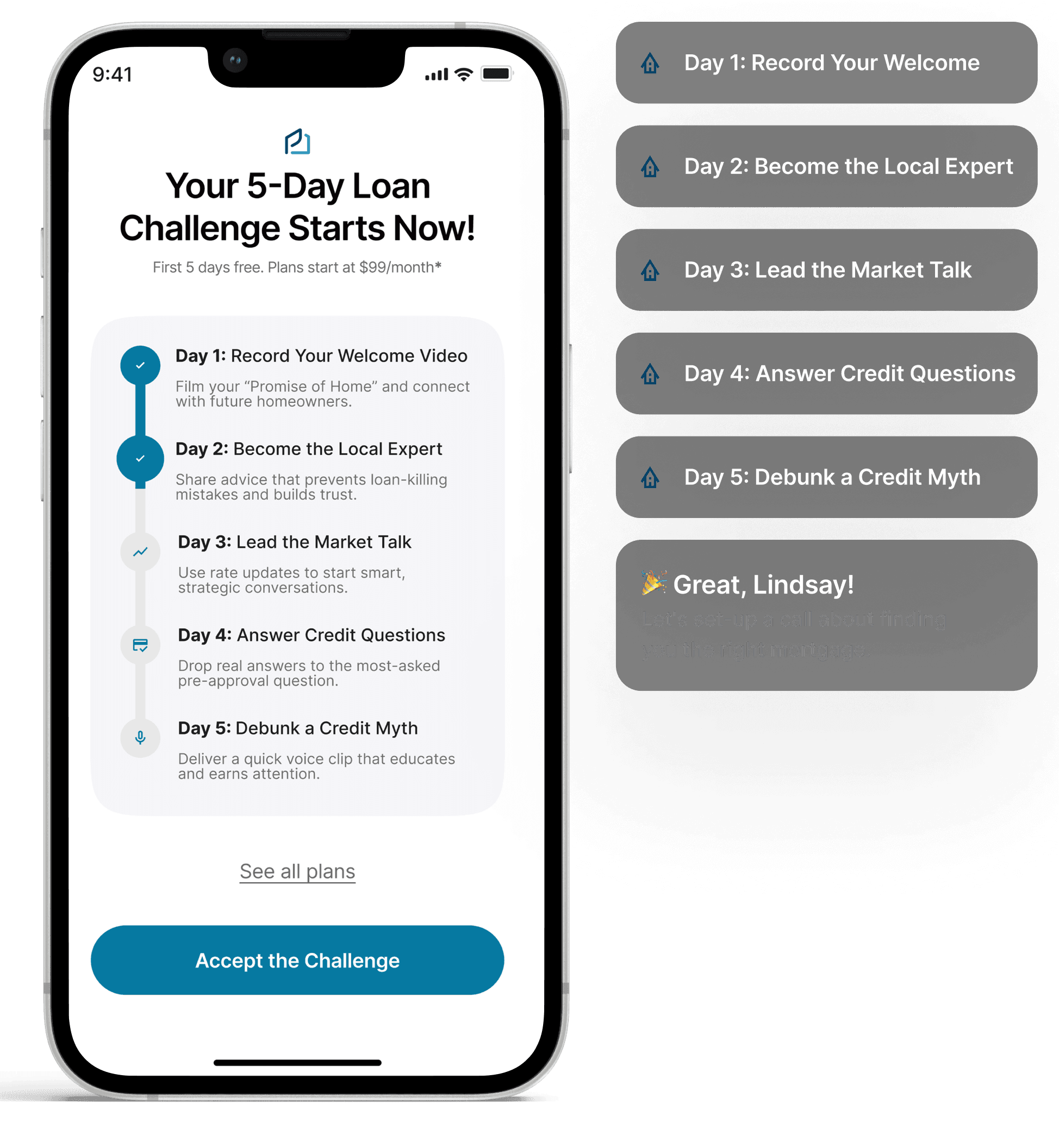 5-day challenge on mobile
